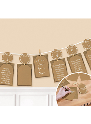 Picture of Rustic Wedding Chart Seating Garland