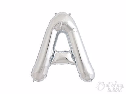Silver foil balloon letter A