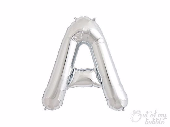 Silver foil balloon letter A