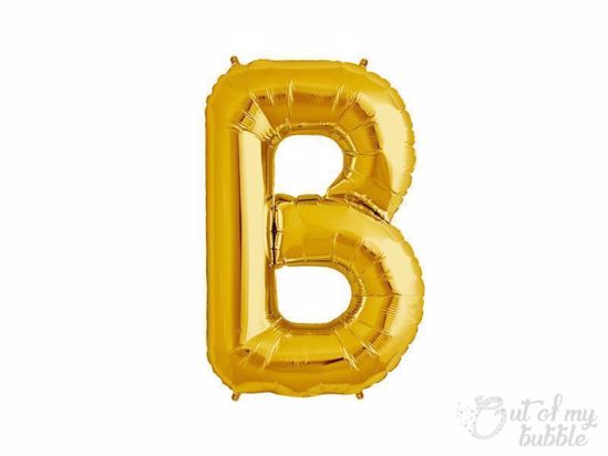 Gold foil balloon letter B