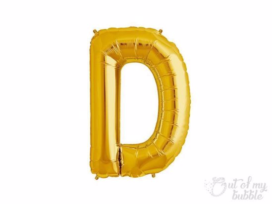 Gold foil balloon letter D