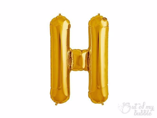 Gold foil balloon letter H