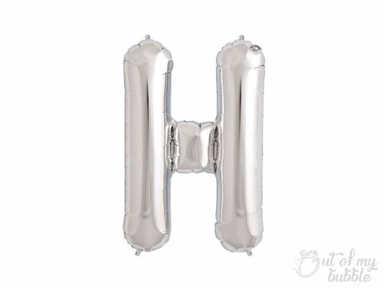 Silver foil balloon letter H