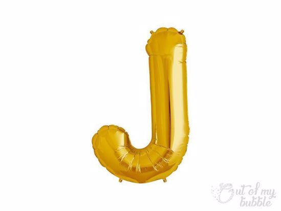 Gold foil balloon letter J