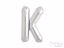 Silver foil balloon letter K