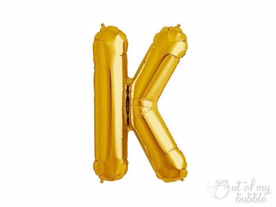 Gold foil balloon letter K