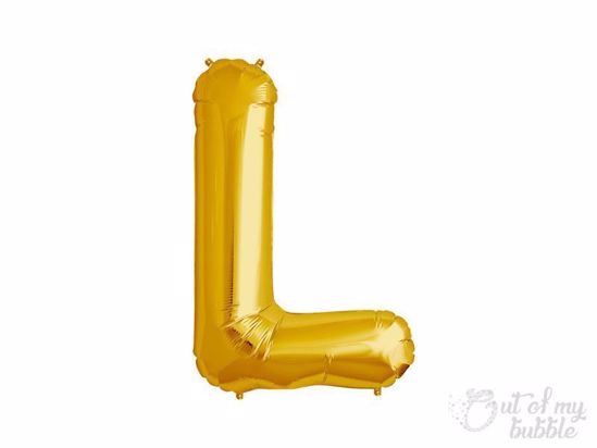 Gold foil balloon letter L