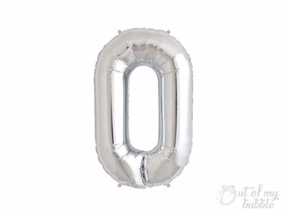 Silver foil balloon letter O
