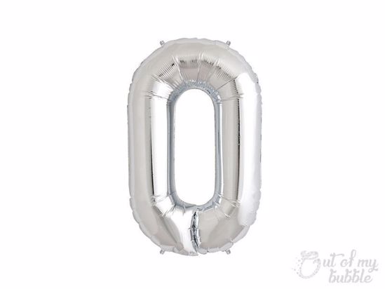 Silver foil balloon letter O