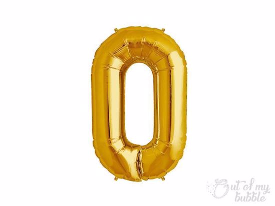 Gold foil balloon letter O