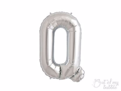 Silver foil balloon letter Q