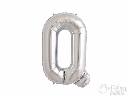 Silver foil balloon letter Q
