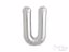 Silver foil balloon letter U
