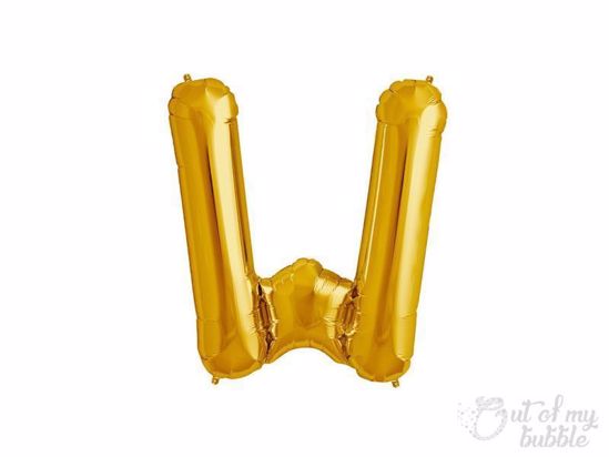 Gold foil balloon letter W