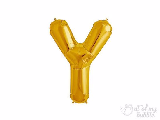 Gold foil balloon letter Y