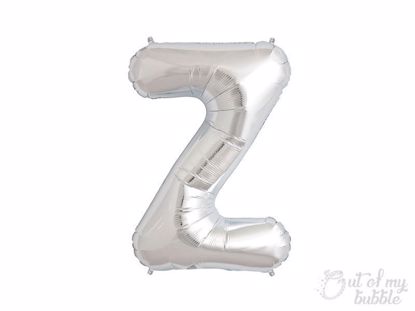 Silver foil balloon letter Z