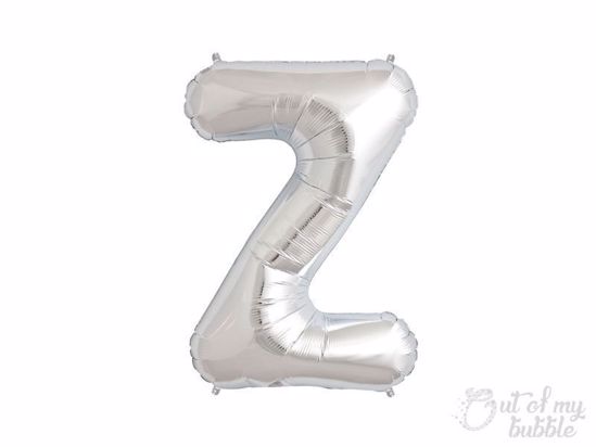 Silver foil balloon letter Z
