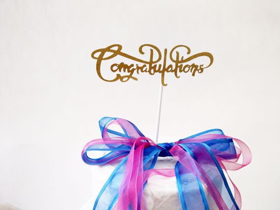 Picture of Congratulations Cake Topper