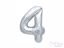 Silver foil balloon number 4