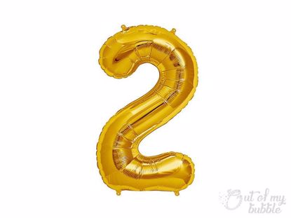 Gold foil balloon number 2