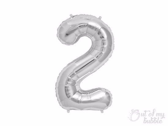 Silver foil balloon number 2