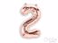 Rose gold foil balloon number 2