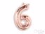 Rose gold foil balloon number 6