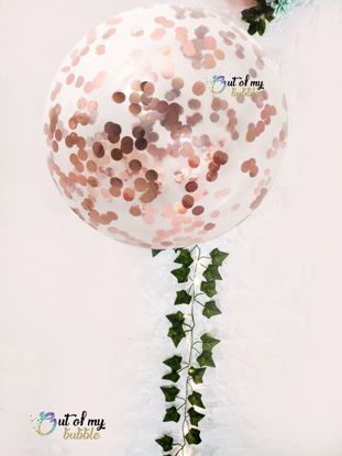Picture of Rose Gold Confetti Balloons 36" Ivy Tail