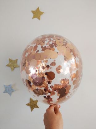 Picture of Rose Gold Confetti Balloons