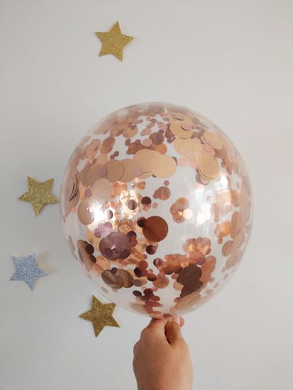 Picture of Rose Gold Confetti Balloons