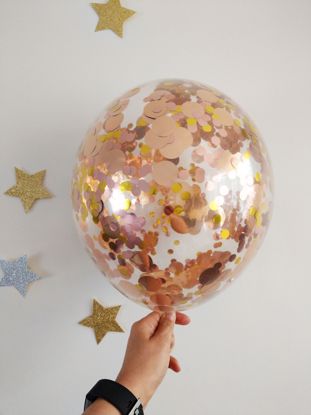 Picture of Rose Gold Balloons Clear Mixed Confetti