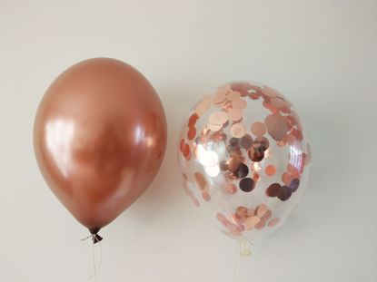 Picture of Copper Balloons Rose Gold Confetti