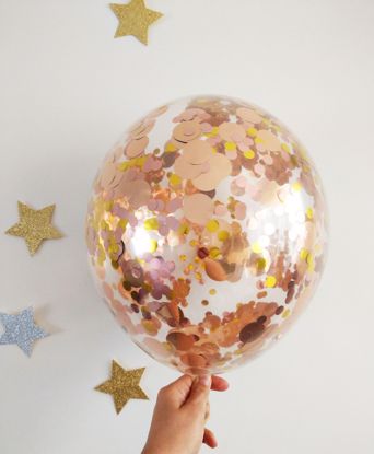 Picture of Rose Gold Confetti Balloons Pack