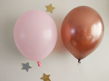 Picture of Copper Blush Pink Balloons Bouquet