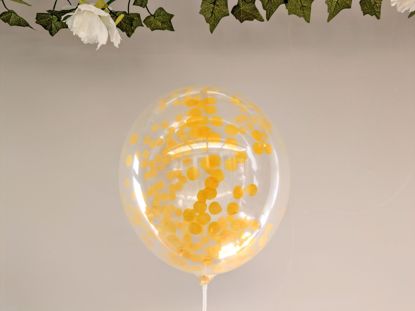 Picture of Yellow Confetti Balloons Ceiling Bouquet
