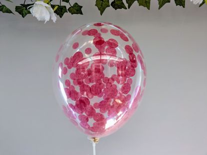 Picture of Burgundy Confetti Balloons Ceiling Bouquet