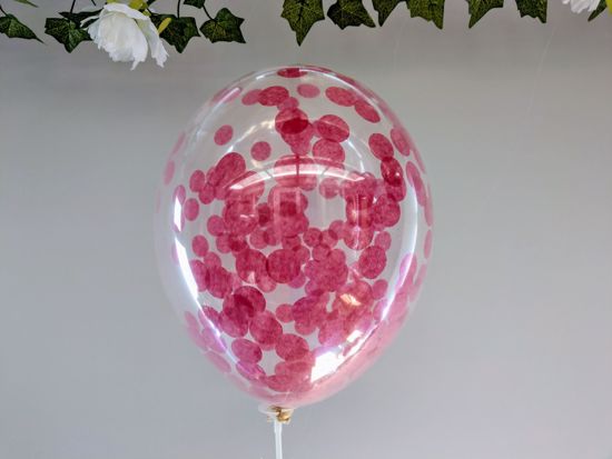 Picture of Burgundy Confetti Balloons Ceiling Bouquet