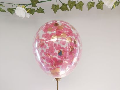 Picture of Burgundy Confetti Rose Gold Balloons Ceiling Hen