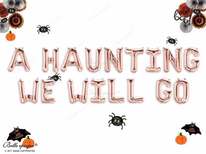 Picture of A HAUNTING WE WILL GO HALLOWEEN BALLOONS LETTERS GARLAND