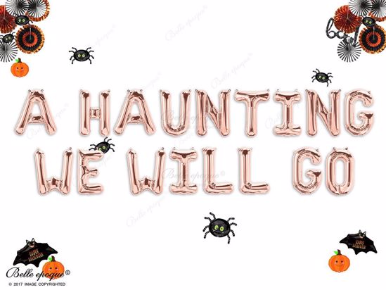 Picture of A HAUNTING WE WILL GO HALLOWEEN BALLOONS LETTERS GARLAND