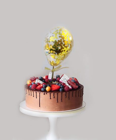 Picture of Gold  Confetti Balloon Cake Topper