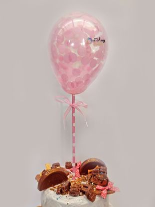 Picture of Blush Pink Confetti Balloon Cake Topper