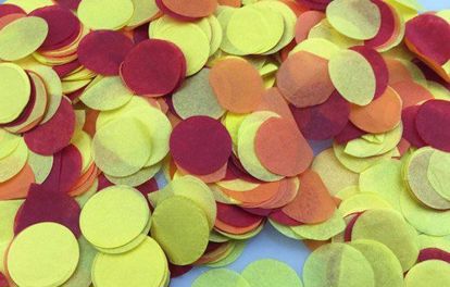 Picture of Tissue Confetti Balloons Yellow Burgundy Orange