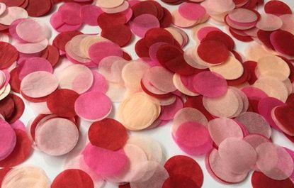 Picture of Tissue Paper Confetti Balloons Peach Cream Red