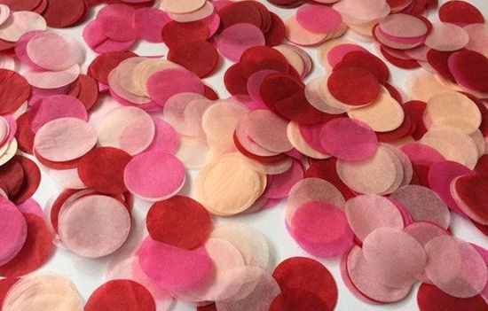 Picture of Tissue Paper Confetti Balloons Peach Cream Red