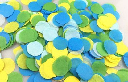Picture of Tissue Paper Confetti Balloons Turquoise Lime Yellow
