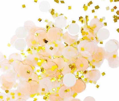 Picture of Tissue Paper Confetti Balloons Peach White Gold