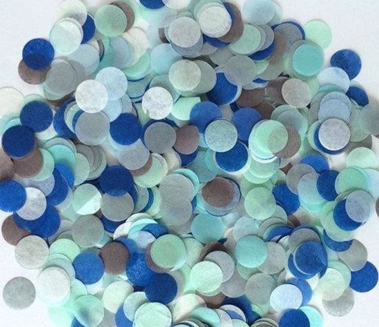 Picture of Frozen Tissue Paper Confetti Balloons Navy Blue Grey