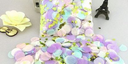Picture of Unicorn Tissue Paper Confetti Balloons Blue Lilac