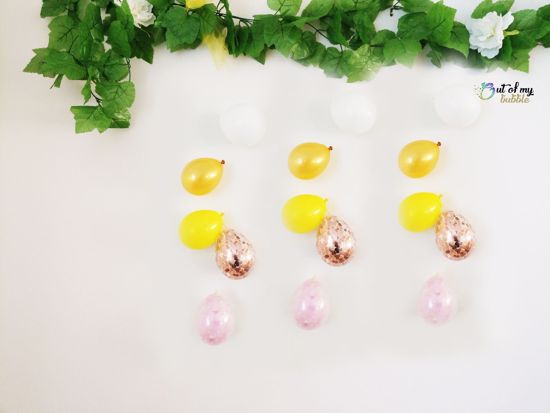 Picture of Rose Gold Balloon Confetti Banner Raindrop Garland